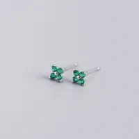 Fashion Flower Plating Gem Earrings Ear Studs sku image 6