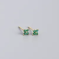Fashion Flower Plating Gem Earrings Ear Studs sku image 7