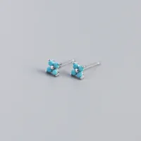 Fashion Flower Plating Gem Earrings Ear Studs sku image 10