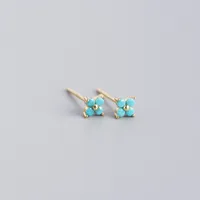 Fashion Flower Plating Gem Earrings Ear Studs sku image 11