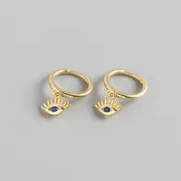 Eye Fashion 925 Sterling Silver Gem Plating Earrings sku image 2