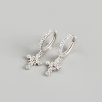 Cross Fashion Gem Plating Earrings sku image 1