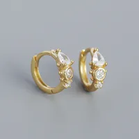 Geometric Fashion Gem Plating Earrings sku image 2