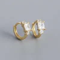 Geometric Fashion Gem Plating Earrings sku image 2