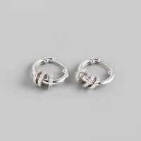 Geometric Original Design Luxurious British Style 925 Sterling Silver Gem Earrings sku image 1