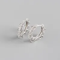 Geometric Fashion 925 Sterling Silver Gem Plating Earrings Ear Studs sku image 1