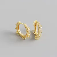 Geometric Fashion 925 Sterling Silver Gem Plating Earrings Ear Studs sku image 2