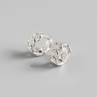 Chain Fashion 925 Sterling Silver Gem Diamond Earrings sku image 1