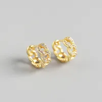 Chain Fashion 925 Sterling Silver Gem Diamond Earrings sku image 2