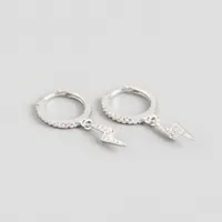 Geometric Fashion 925 Sterling Silver Gem Plating Earrings sku image 1
