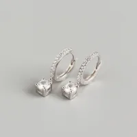 Geometric Fashion 925 Sterling Silver Gem Plating Earrings sku image 1