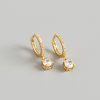Geometric Fashion 925 Sterling Silver Gem Plating Earrings sku image 2