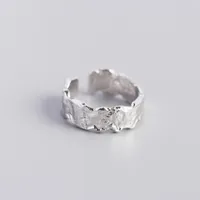 Fashion 925 Sterling Silver Irregular Plating No Inlaid Unisex Rings sku image 1