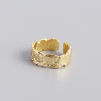 Fashion 925 Sterling Silver Irregular Plating No Inlaid Unisex Rings sku image 2