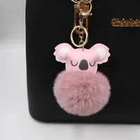 Cute Pu Leather Animal Keychain main image 4