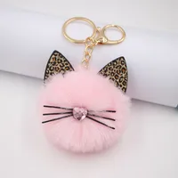 Leopard Cat Beard Plush Cat Paw Bag Pendant Keychain Diy Plush Custom Wholesale Ornaments main image 5