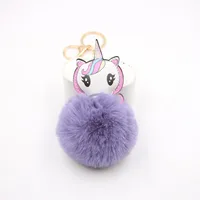 Cross-border  Plush Bag Keychain Accessories Small Pendant Pony Head Boutique Small Gift Wallet Pendant sku image 3