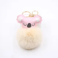 Cute Pu Leather Animal Keychain sku image 5