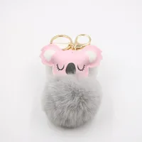 Cute Pu Leather Animal Keychain sku image 6