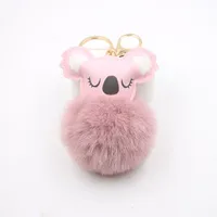 Cute Pu Leather Animal Keychain sku image 9
