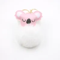 Cute Pu Leather Animal Keychain sku image 2