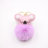 Cute Pu Leather Animal Keychain sku image 11