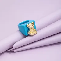 Style De Bande Dessinée Résine Animal Pas D'Incrustation Femmes main image 4