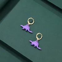 Animal Style De Bande Dessinée Alliage Pas D'Incrustation Patchwork Placage Des Boucles D'Oreilles main image 4