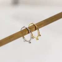 Géométrique Style Simple Argent Sterling 925 Pas D'Incrustation Placage Des Boucles D'Oreilles main image 4