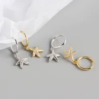 Starfish Fashion 925 Sterling Silver Gem Plating Earrings main image 3