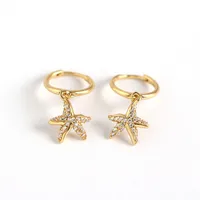 Starfish Fashion 925 Sterling Silver Gem Plating Earrings main image 5