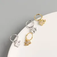 Animal Mode Argent Sterling 925 Gemme Placage Des Boucles D'Oreilles main image 3