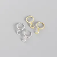 Lune Mode Argent Sterling 925 Gemme Placage Des Boucles D'Oreilles main image 5