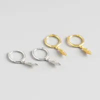La Plume Mode Argent Sterling 925 Pas D'Incrustation Placage Des Boucles D'Oreilles main image 5