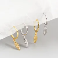 Feather Fashion 925 Sterling Silver No Inlaid Plating Earrings main image 4