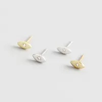 Geometric Fashion Gem Plating Earrings Ear Studs main image 5