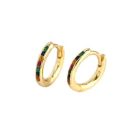 Géométrique Mode Argent Sterling 925 Gemme Placage Des Boucles D'Oreilles main image 5