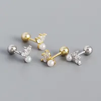 Geometric Fashion Gem Plating Earrings Ear Studs main image 5