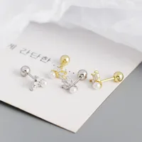 Geometric Fashion Gem Plating Earrings Ear Studs main image 3