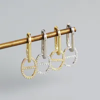 Geométrico Moda Plata De Ley 925 Joya Enchapado Pendientes main image 3