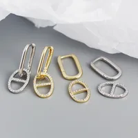 Geometric Fashion 925 Sterling Silver Gem Plating Earrings main image 4