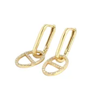 Geometric Fashion 925 Sterling Silver Gem Plating Earrings main image 5