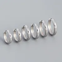 Géométrique Mode Argent Sterling 925 Pas D'Incrustation Placage Des Boucles D'Oreilles main image 3