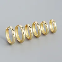 Géométrique Mode Argent Sterling 925 Pas D'Incrustation Placage Des Boucles D'Oreilles main image 4