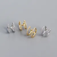 Géométrique Mode Gemme Placage Des Boucles D'Oreilles main image 4