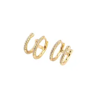 Geometric Fashion Gem Plating Earrings main image 1