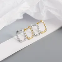 Geométrico Moda Plata De Ley 925 Joya Enchapado Pendientes main image 3