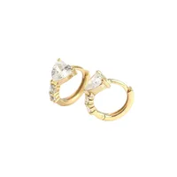 Heart Shape Fashion 925 Sterling Silver Gem Plating Earrings main image 5