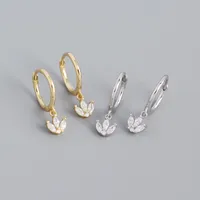 Géométrique Mode Argent Sterling 925 Gemme Placage Des Boucles D'Oreilles main image 5