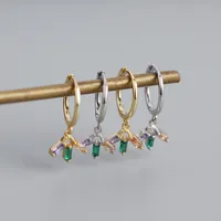 Geometric Fashion 925 Sterling Silver Gem Plating Earrings main image 4